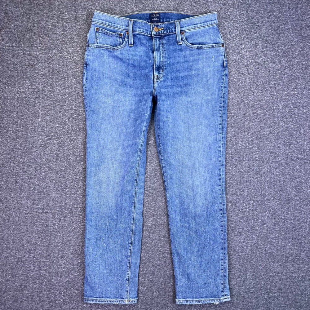 J.Crew Slim Boyfriend Jeans Womens 30 Blue Casual Mid Rise‎ Denim Pants 33x26.5